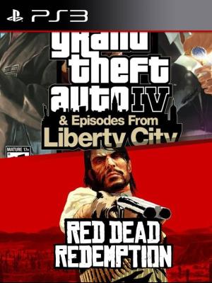 2 JUEGOS En 1 Grand Theft Auto IV The Complete Edition MAS Red Dead Redemption 